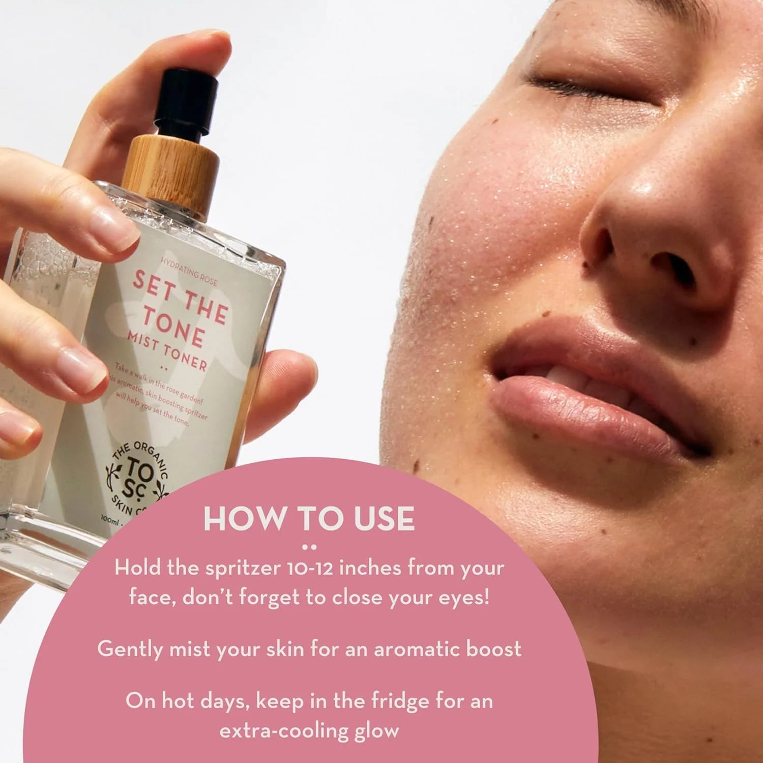Set the Tone Rose Water Toner and Hydrating Face Mist Spray, 3.4 Fl Oz