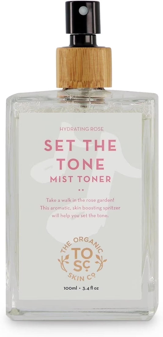 Set the Tone Rose Water Toner and Hydrating Face Mist Spray, 3.4 Fl Oz