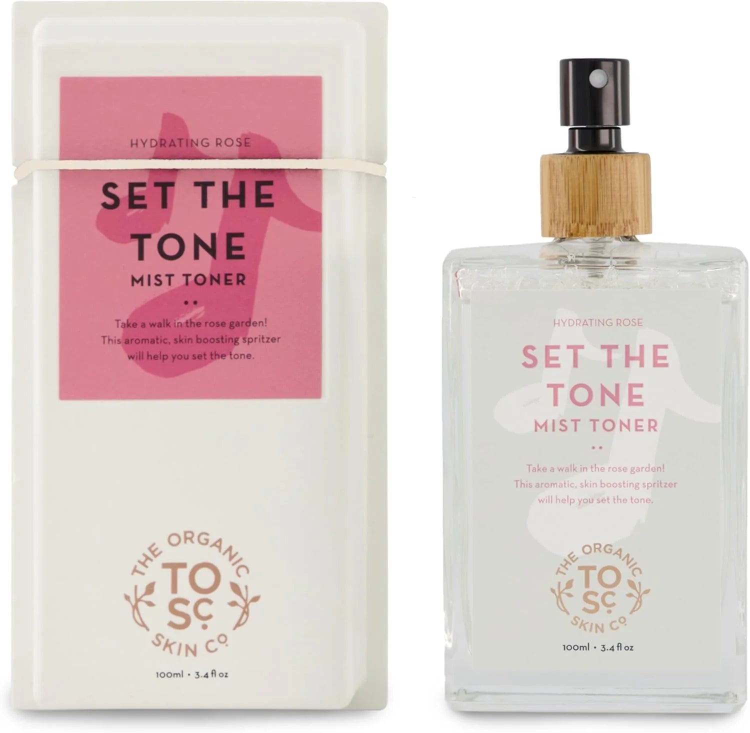 Set the Tone Rose Water Toner and Hydrating Face Mist Spray, 3.4 Fl Oz
