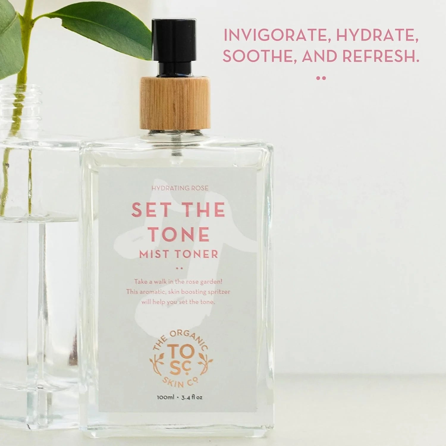 Set the Tone Rose Water Toner and Hydrating Face Mist Spray, 3.4 Fl Oz