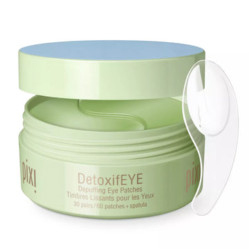 Pixi Detoxifeye Hydrating and Depuffing Eye Patches with Caffeine and Cucumber - 60Ct